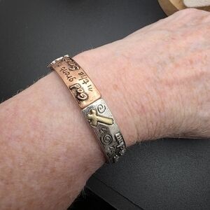 Inspirational Two-Tone Bracelet (1447)